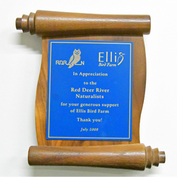 Appreciation plaque from Ellis Bird Farm